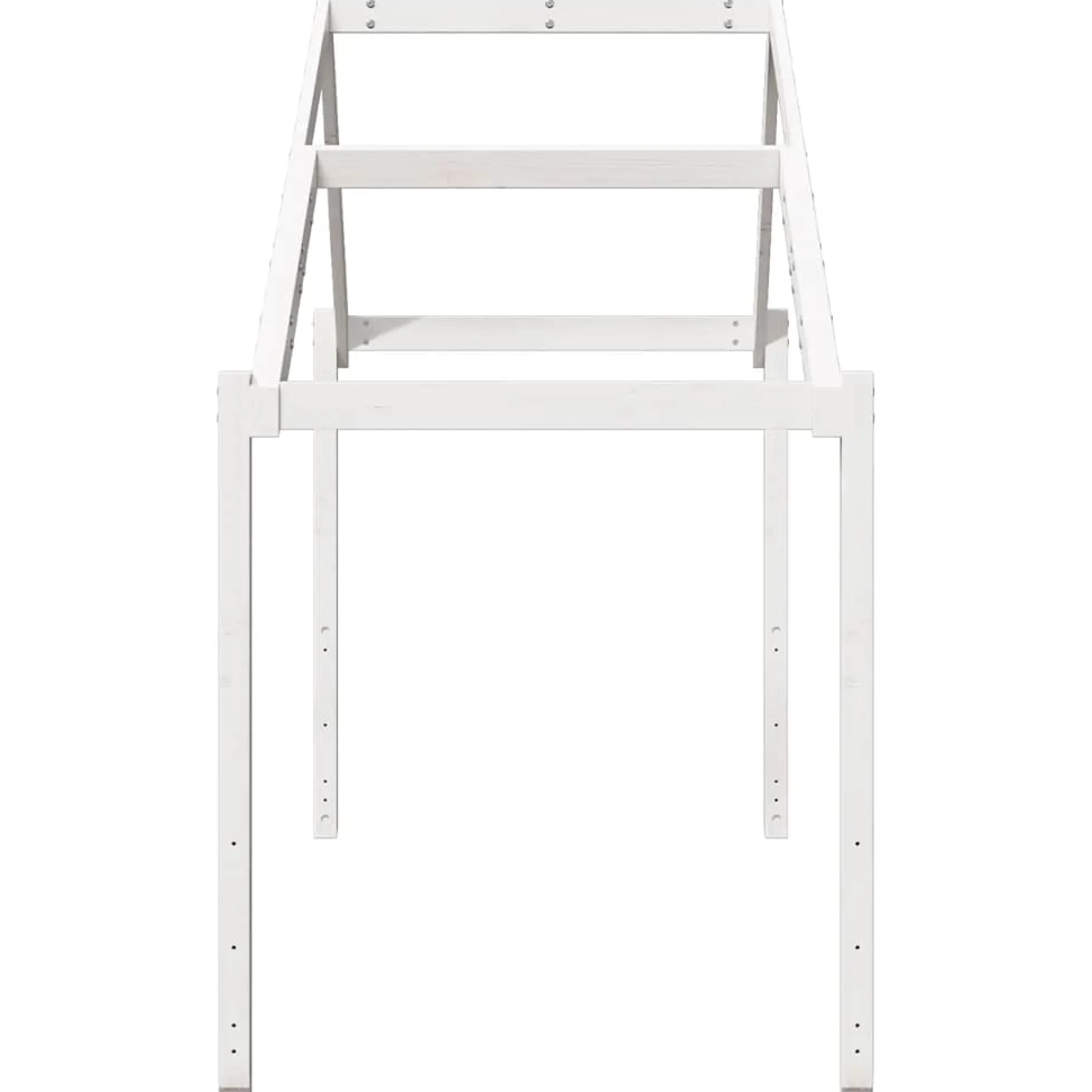 Techo De Cama Infantil Madera Maciza Blanco 213x85,5x144,5 Cm