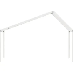 Techo De Cama Infantil Madera Maciza Blanco 213x85,5x144,5 Cm