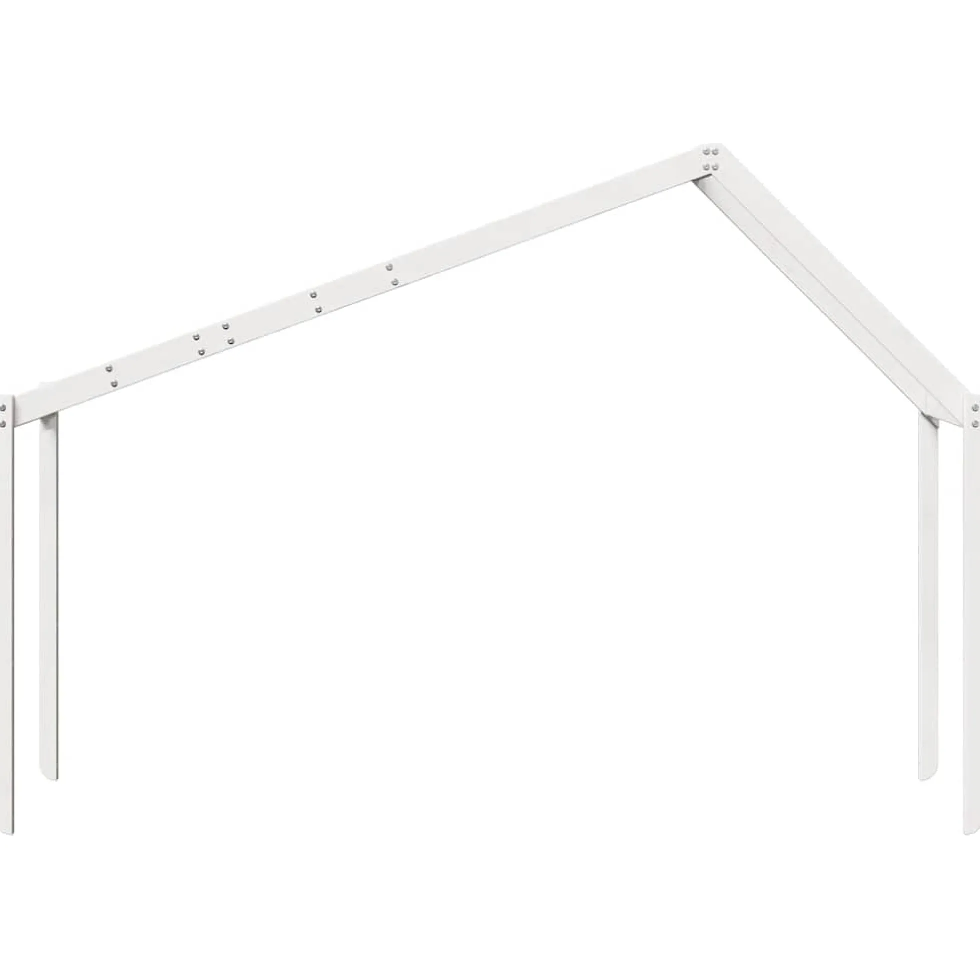 Techo De Cama Infantil Madera Maciza Blanco 213x85,5x144,5 Cm