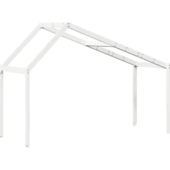 Techo De Cama Infantil Madera Maciza Blanco 213x85,5x144,5 Cm