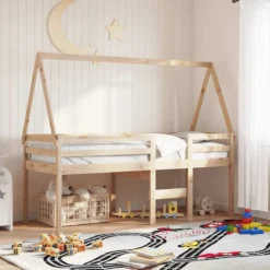 Techo De Cama Infantil Madera Maciza Pino 199x80,5x88 Cm