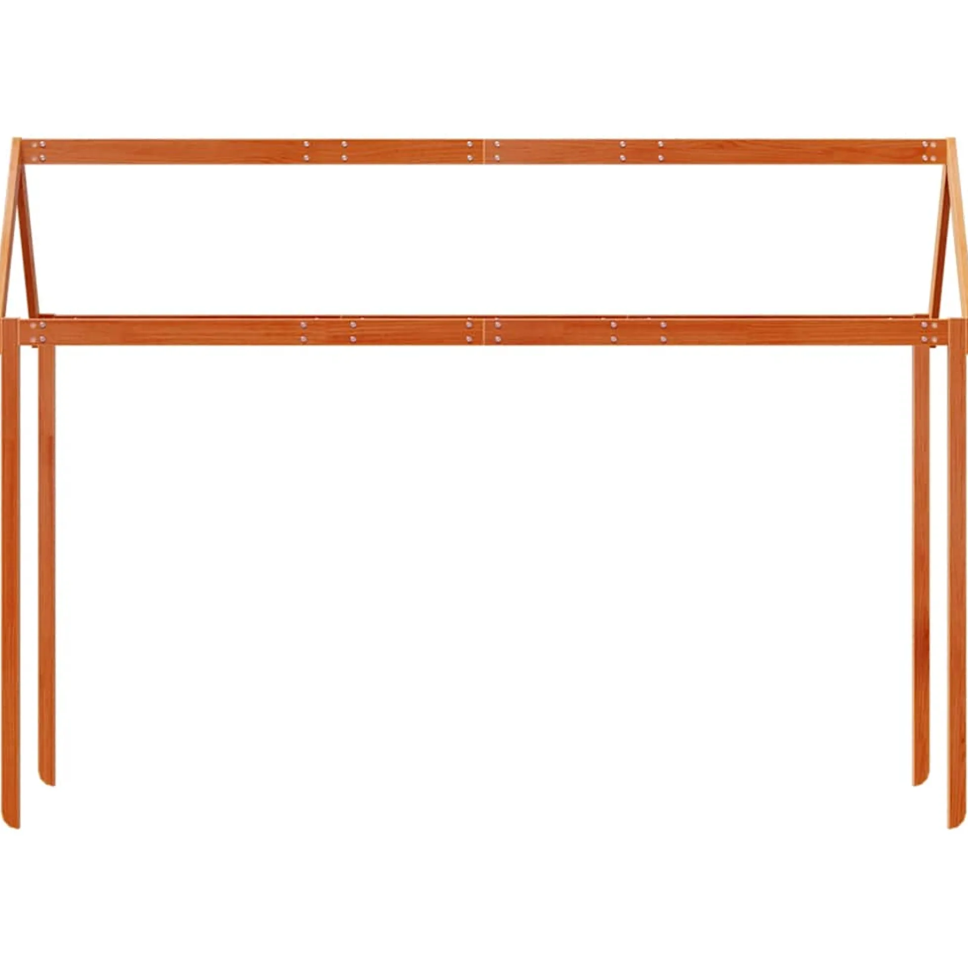 Techo De Cama Infantil Madera Maciza Marrón 217x95,5x159 Cm