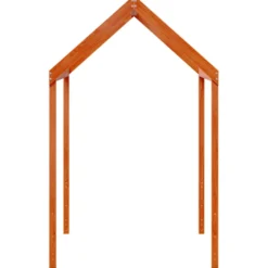 Techo De Cama Infantil Madera Maciza Marrón 217x95,5x159 Cm
