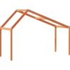Techo De Cama Infantil Madera Maciza Marrón 213x85,5x144,5 Cm