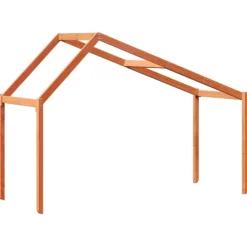 Techo De Cama Infantil Madera Maciza Marrón 213x85,5x144,5 Cm