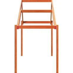 Techo De Cama Infantil Madera Maciza Marrón 213x85,5x144,5 Cm