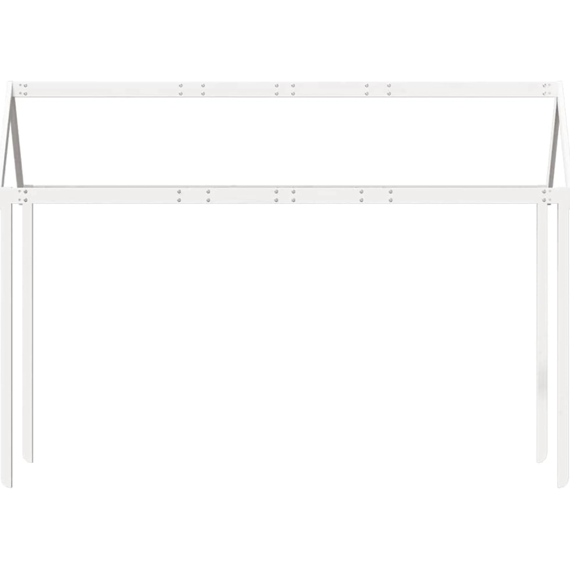 Techo De Cama Infantil Madera Maciza Blanco 207x95,5x159 Cm
