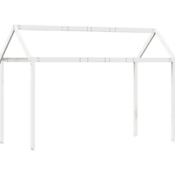 Techo De Cama Infantil Madera Maciza Blanco 207x95,5x159 Cm