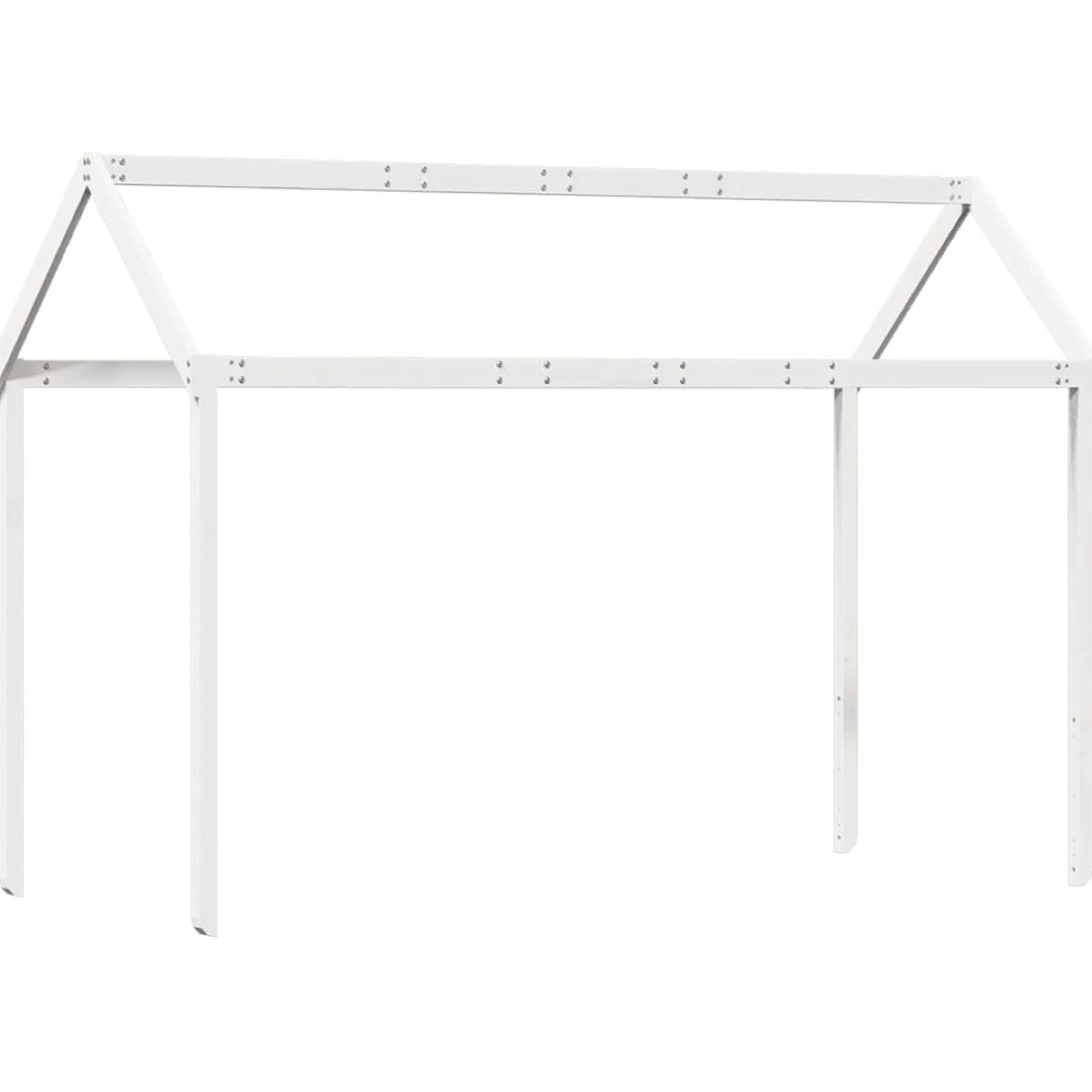 Techo De Cama Infantil Madera Maciza Blanco 207x95,5x159 Cm