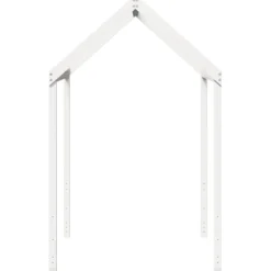 Techo De Cama Infantil Madera Maciza Blanco 207x95,5x159 Cm