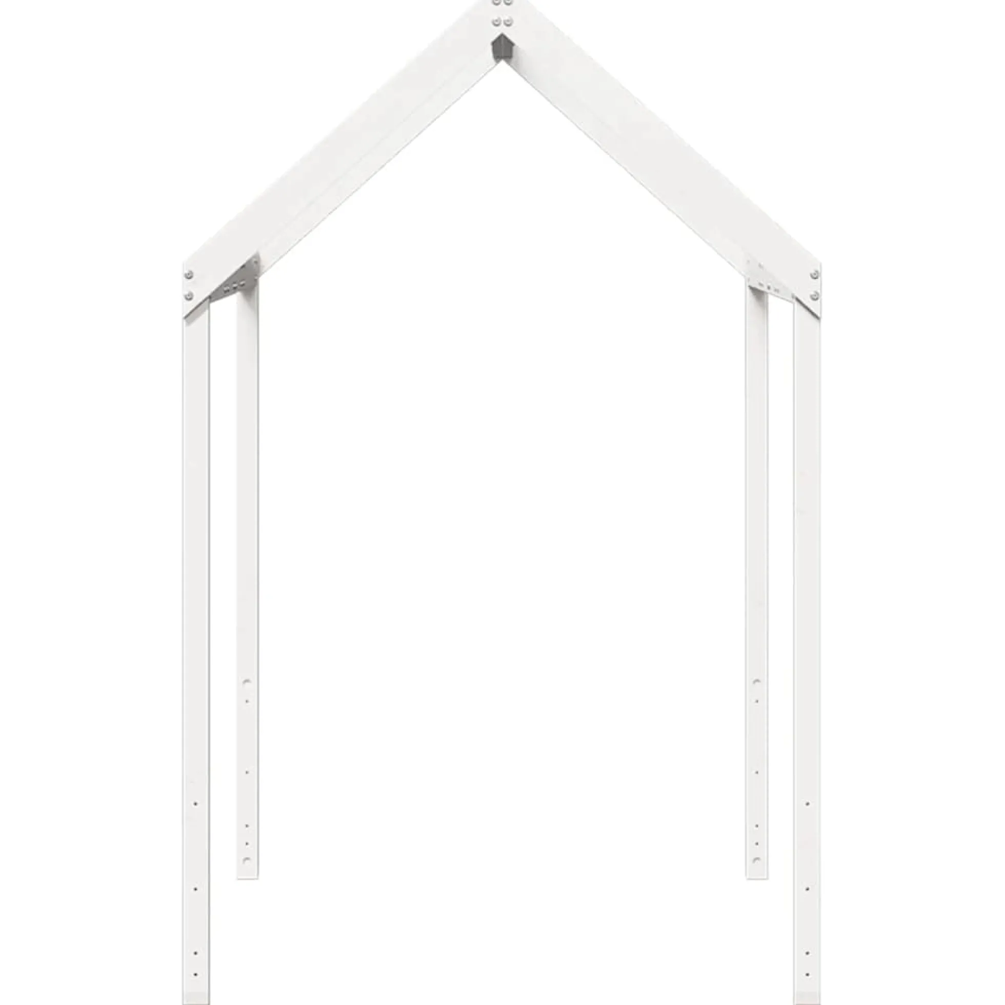 Techo De Cama Infantil Madera Maciza Blanco 207x95,5x159 Cm