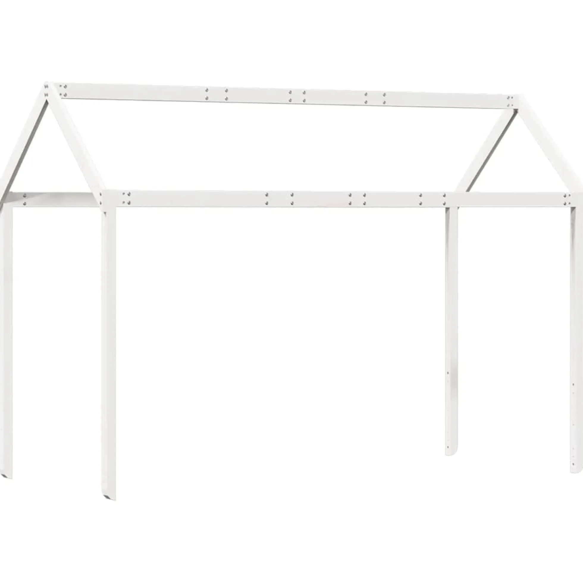 Techo De Cama Infantil Madera Maciza Blanco 207x95,5x159 Cm