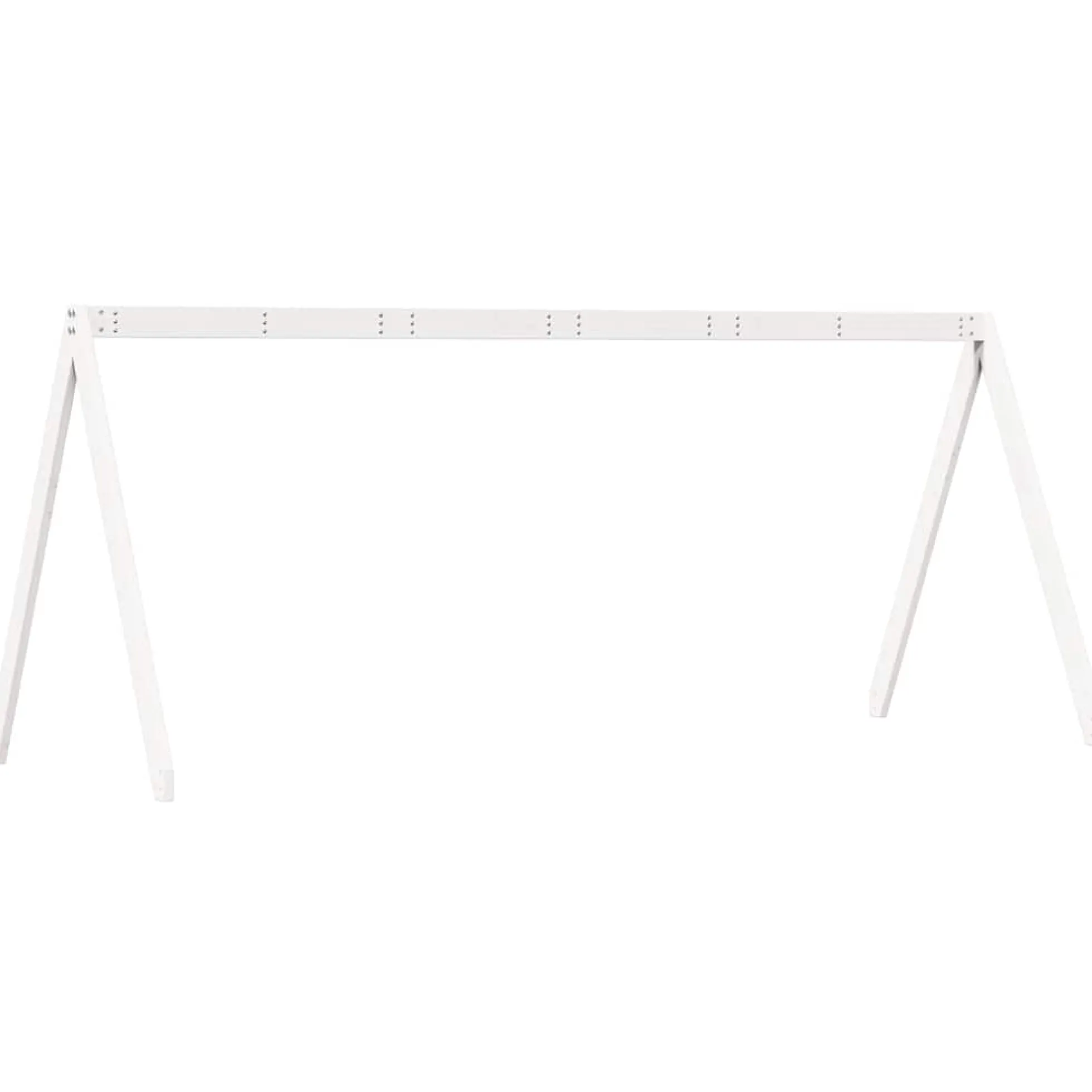 Techo De Cama Infantil Madera Maciza Pino Blanco 199x95,5x88 Cm