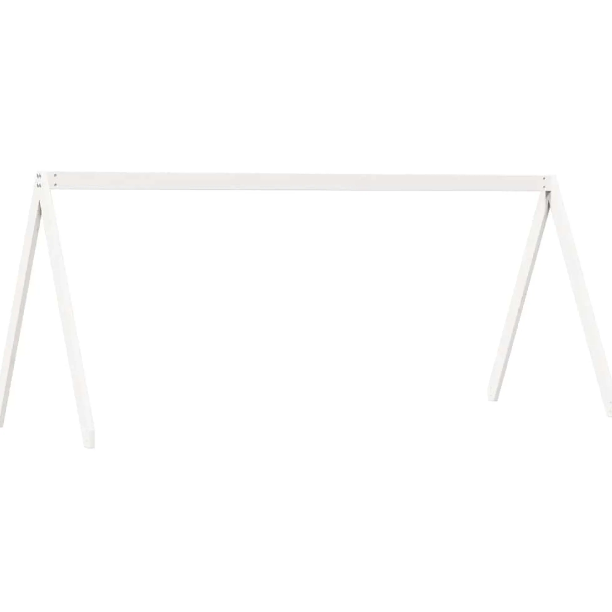 Techo De Cama Infantil Madera Maciza Pino Blanco 199x95,5x88 Cm