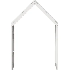 Techo De Cama Infantil Madera Maciza Pino Blanco 55x84x132 Cm