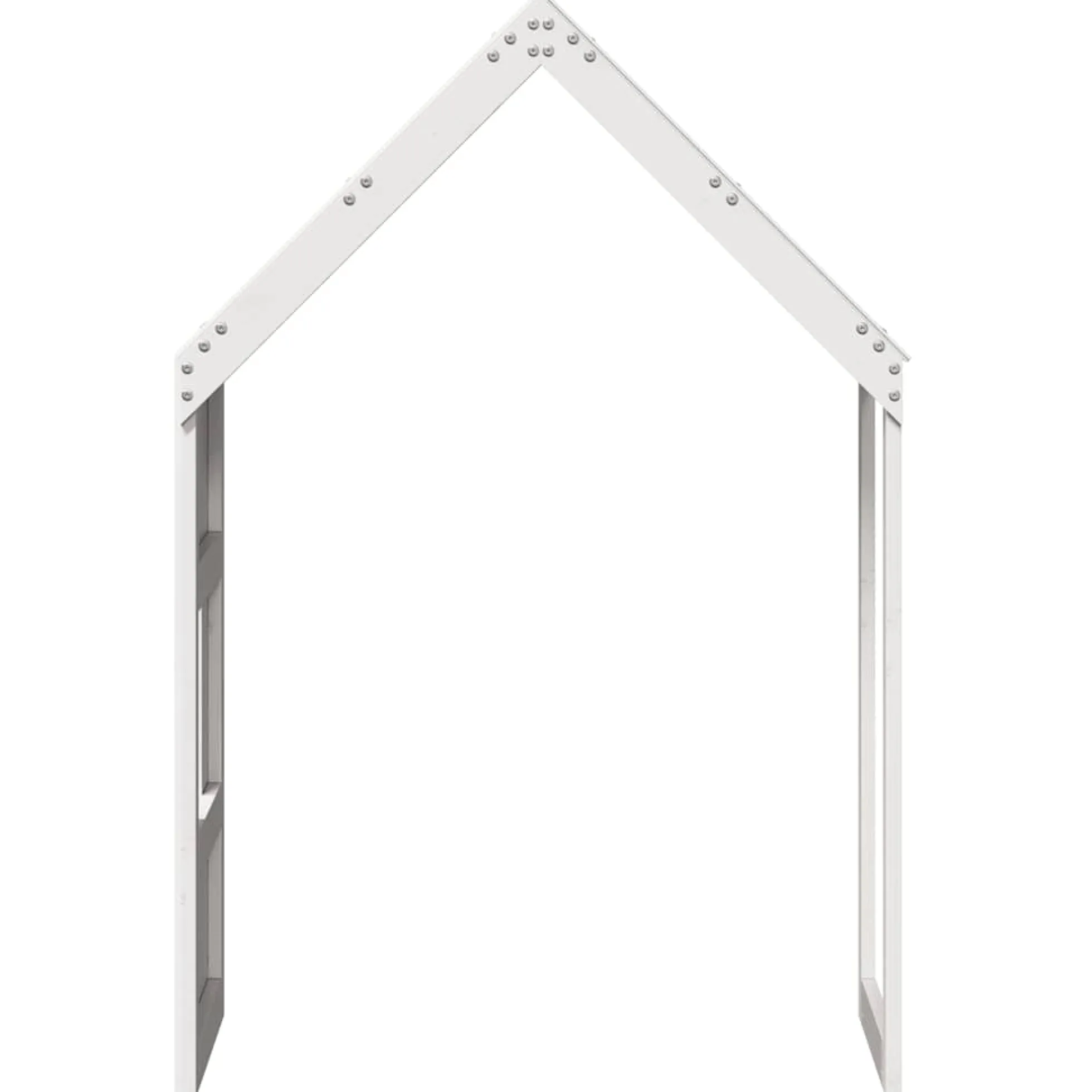 Techo De Cama Infantil Madera Maciza Pino Blanco 55x84x132 Cm