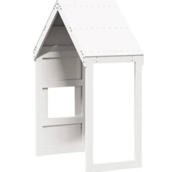 Techo De Cama Infantil Madera Maciza Pino Blanco 55x84x132 Cm