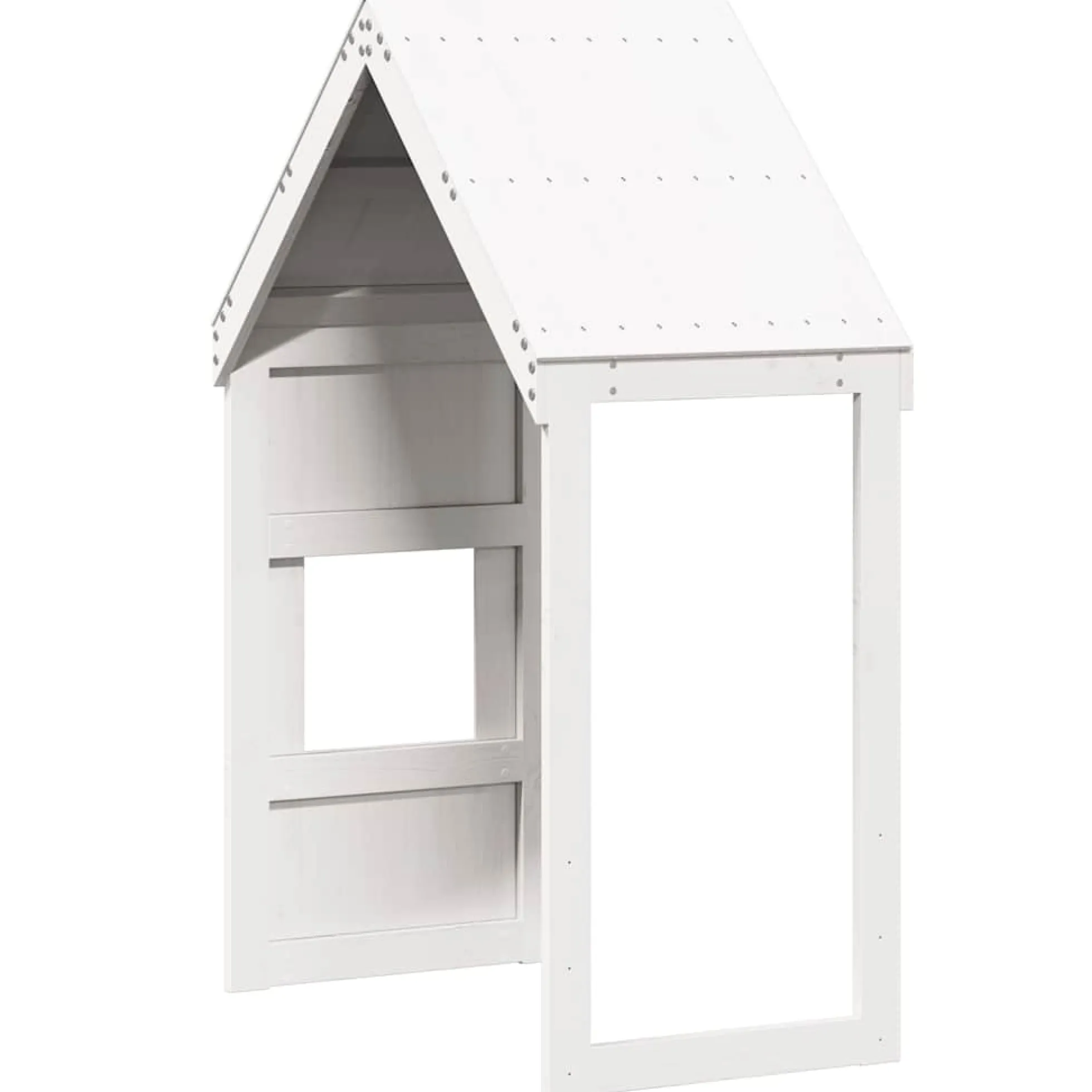 Techo De Cama Infantil Madera Maciza Pino Blanco 55x84x132 Cm