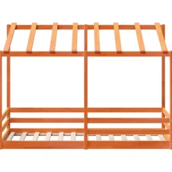 Techo De Cama Infantil Madera Maciza Marrón 75x190 Cm