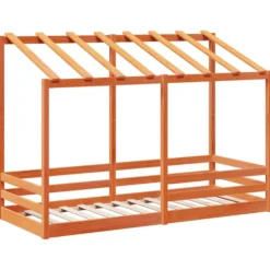Techo De Cama Infantil Madera Maciza Marrón 75x190 Cm