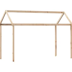 Techo De Cama Infantil Madera Maciza Pino 207x80,5x151,5 Cm