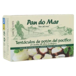 Tentáculos de potón del pacífico en aceite de oliva ecológico en Lata Pan do Mar 120g