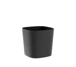 Teraplast Macetero De Plástico Reciclado Cuadrado Capri Negro 19cm