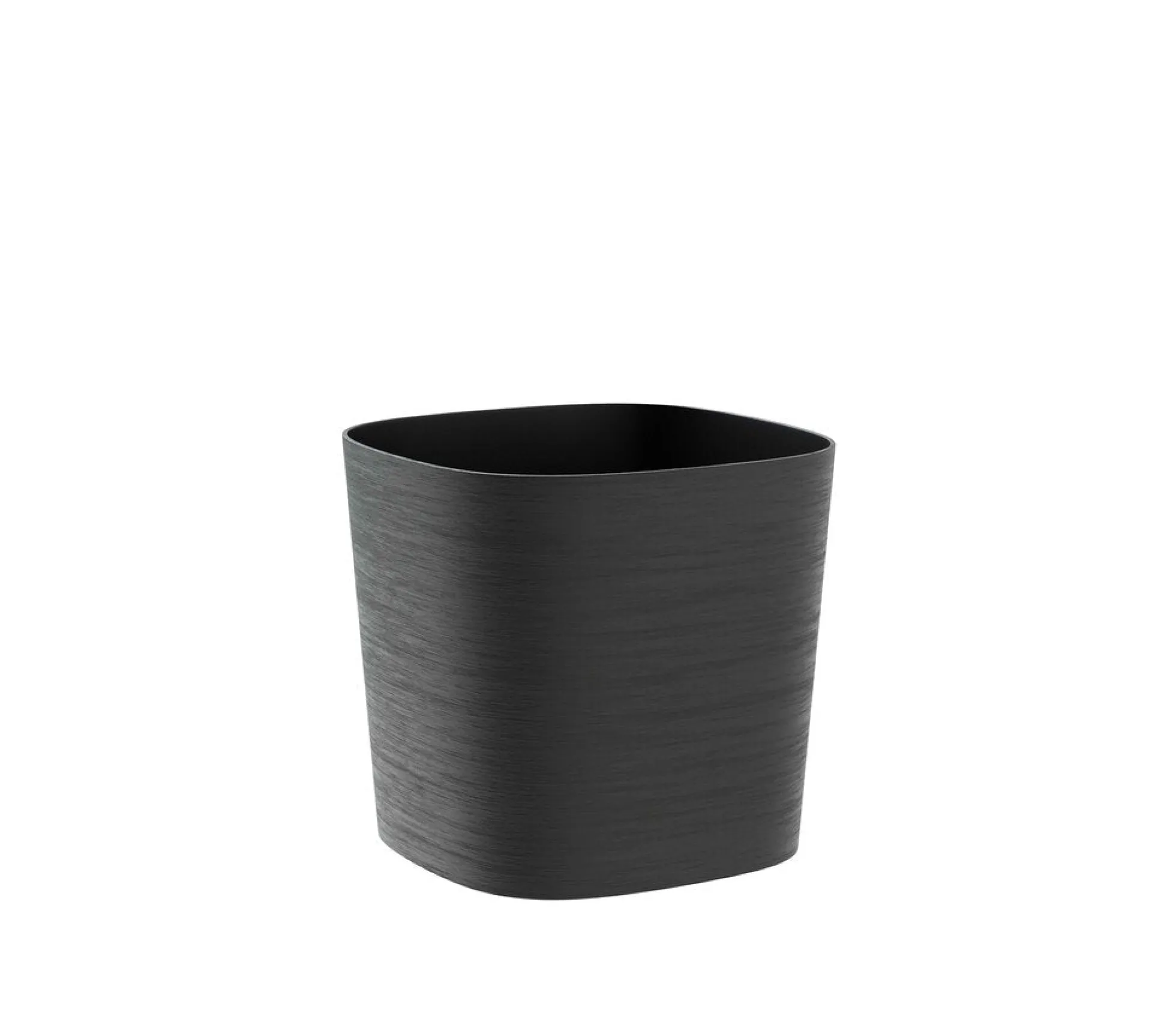 Teraplast Macetero De Plástico Reciclado Cuadrado Capri Negro 19cm