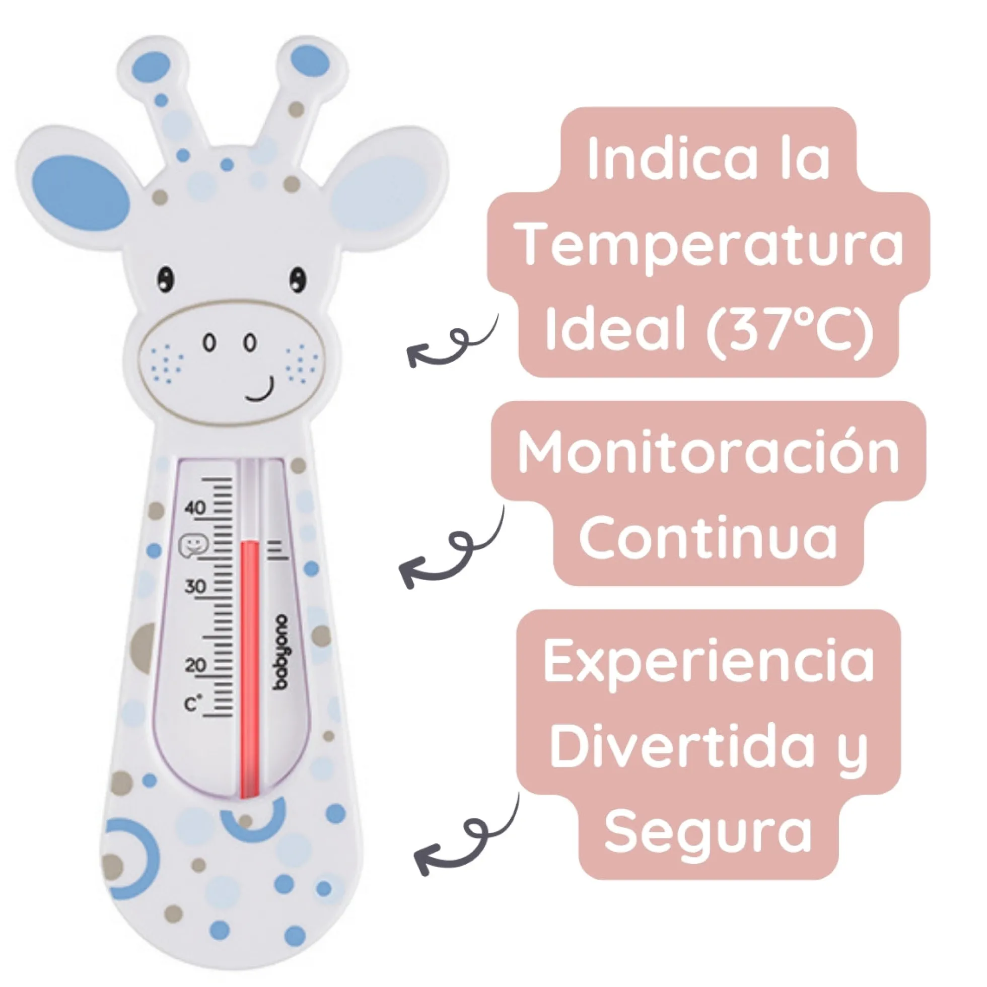 Termometro Del Agua Para Bebés Girafa Azul