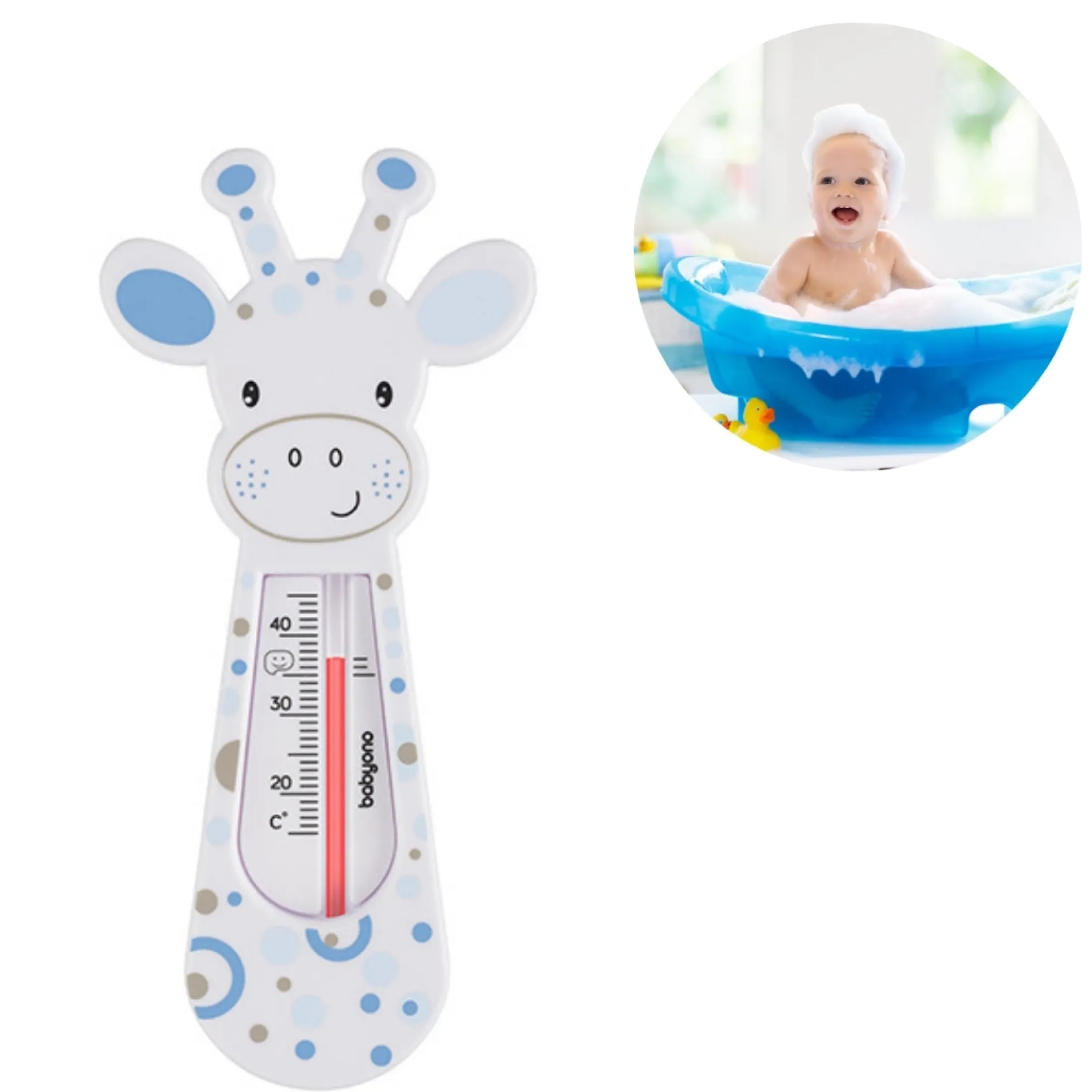 Termometro Del Agua Para Bebés Girafa Azul