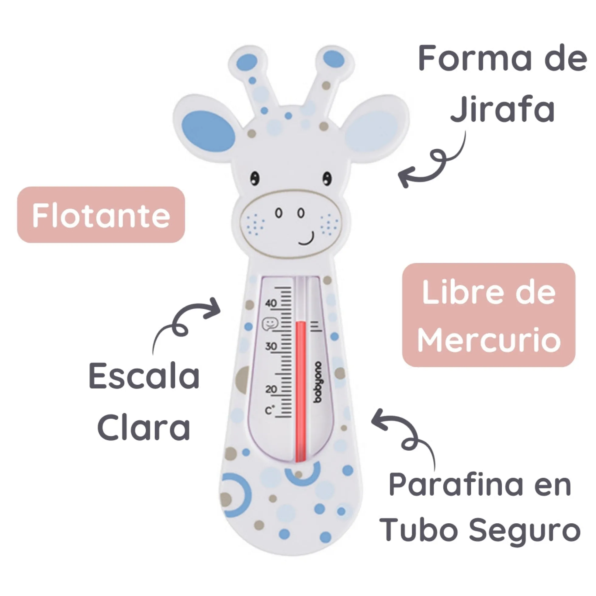 Termometro Del Agua Para Bebés Girafa Azul