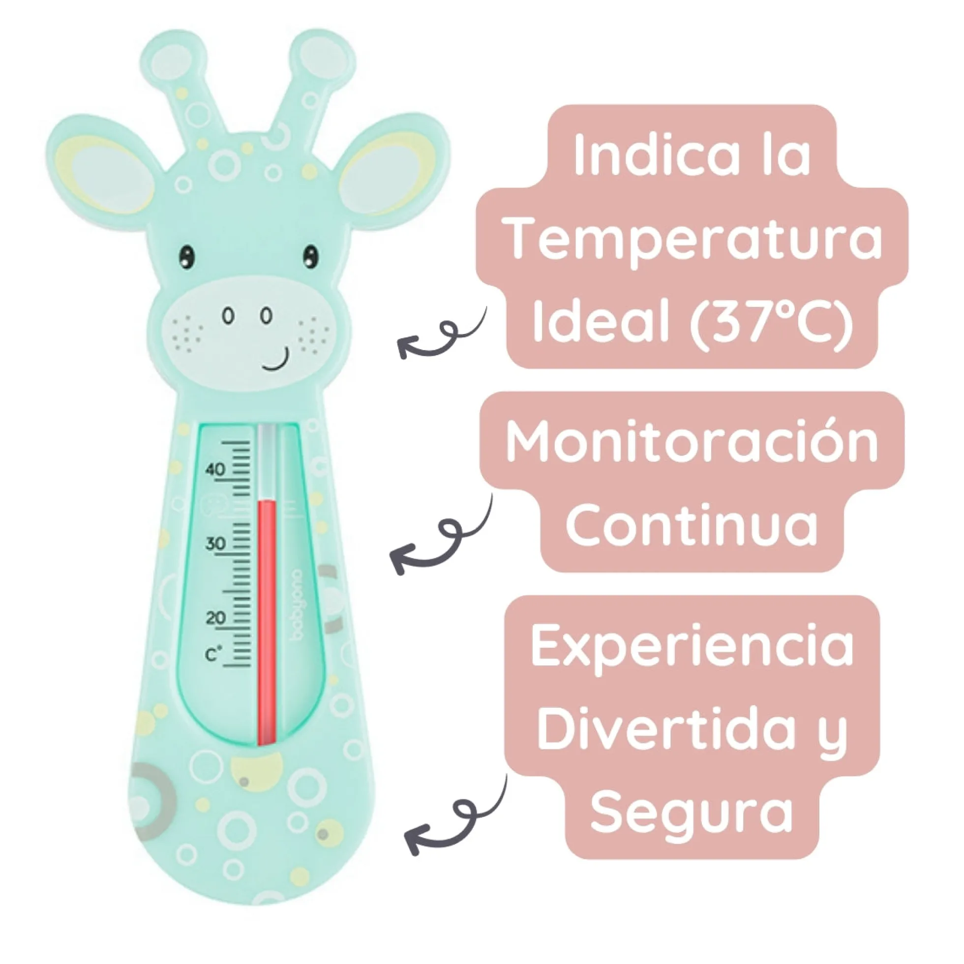 Termometro Del Agua Para Bebés Girafa Mint