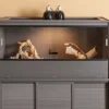 Terrario Grande Para Reptiles Y Otros Pequeños Animales Mojave - 122x61x58cm - Decorativo Para Interiores (gris)