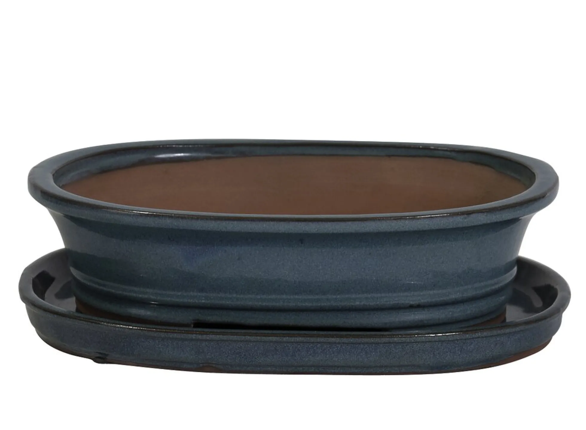 Tiesto Oval Verde Con Plato 31x25x9cm
