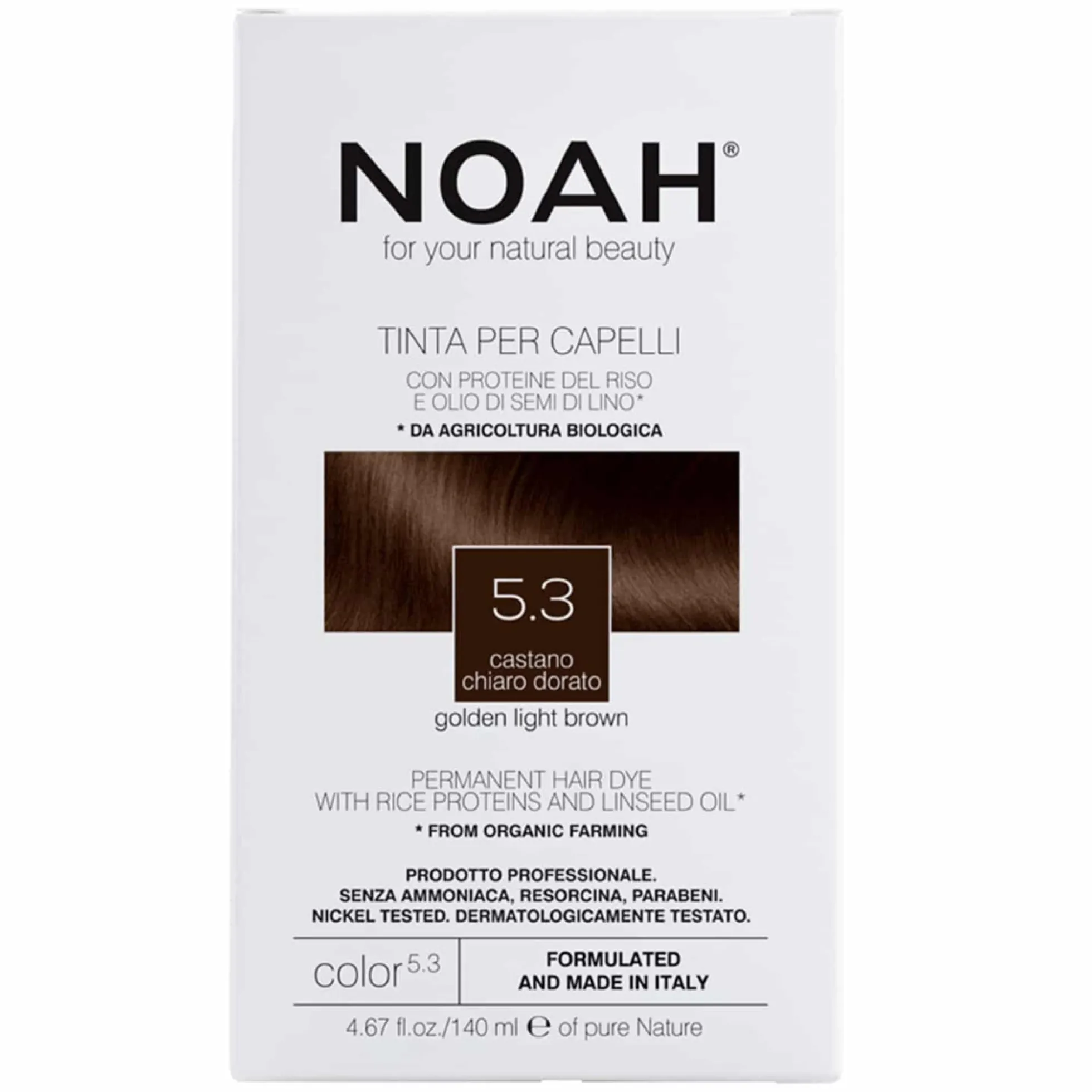 Tinte capilar castaño dorado Noah 140 ml (5.3)