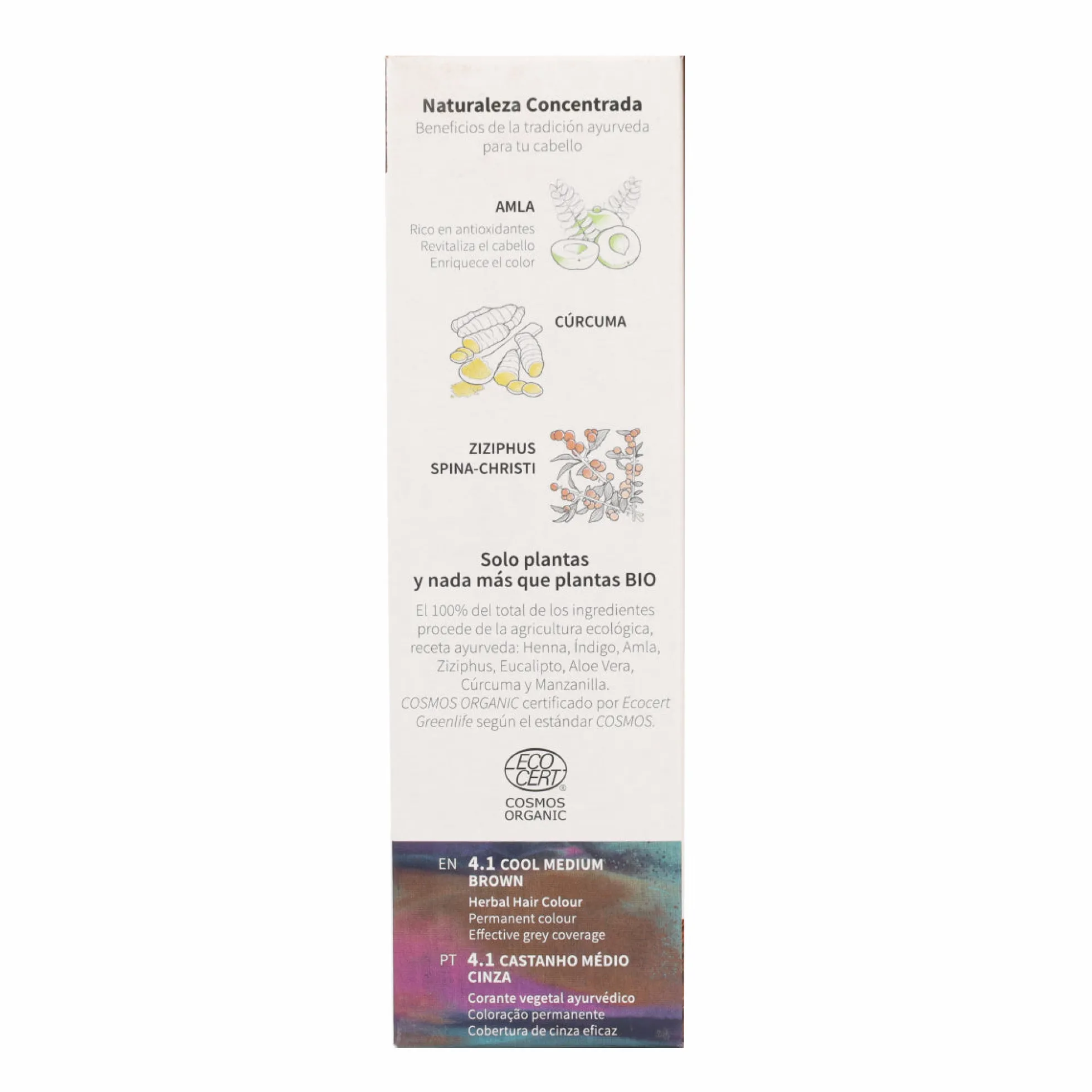 Tinte Chroma BIO Castaño Medio Ceniza 4.1 100 g