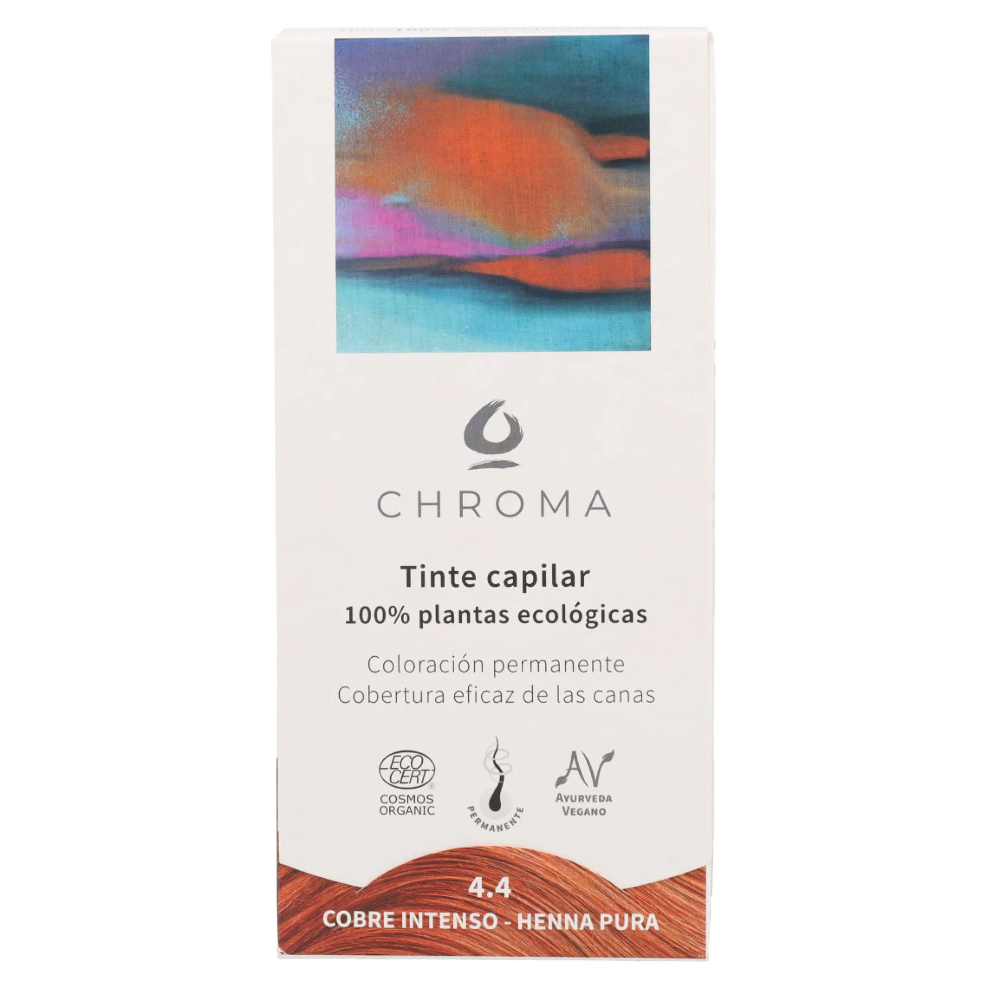 Tinte Chroma BIO Cobre Intenso - Henna pura 4.4 100 g