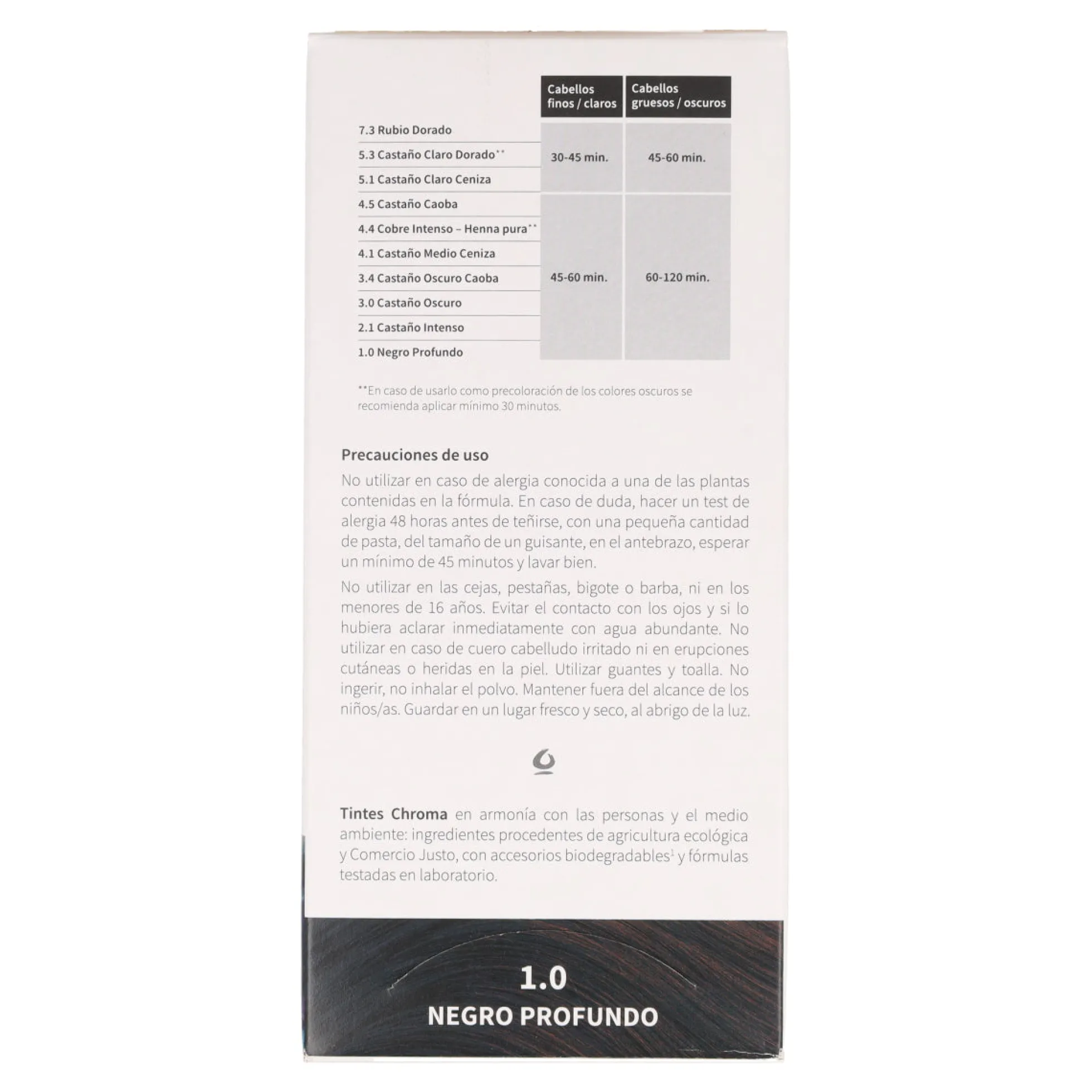 Tinte Chroma BIO Negro Profundo 1.0 100 g