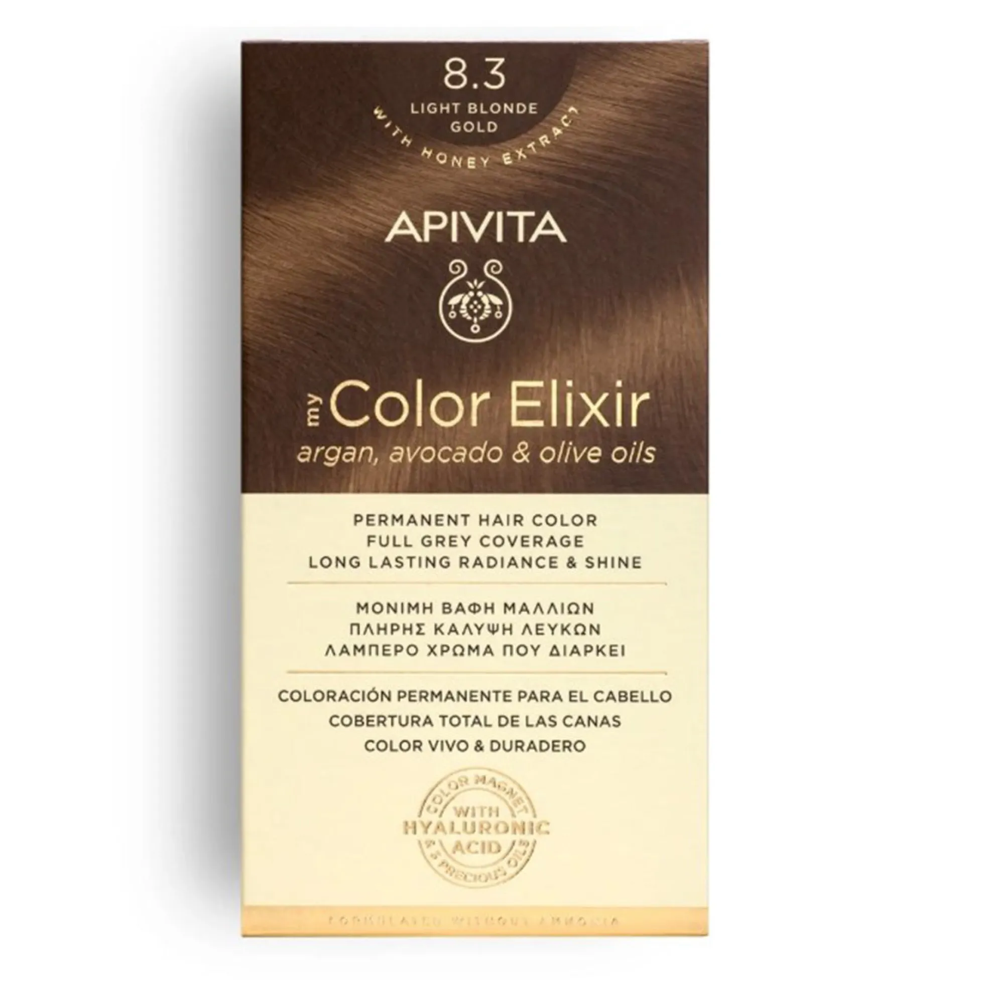 Tinte MY COLOR ELIXIR N8.3, APIVITA, 150 ml