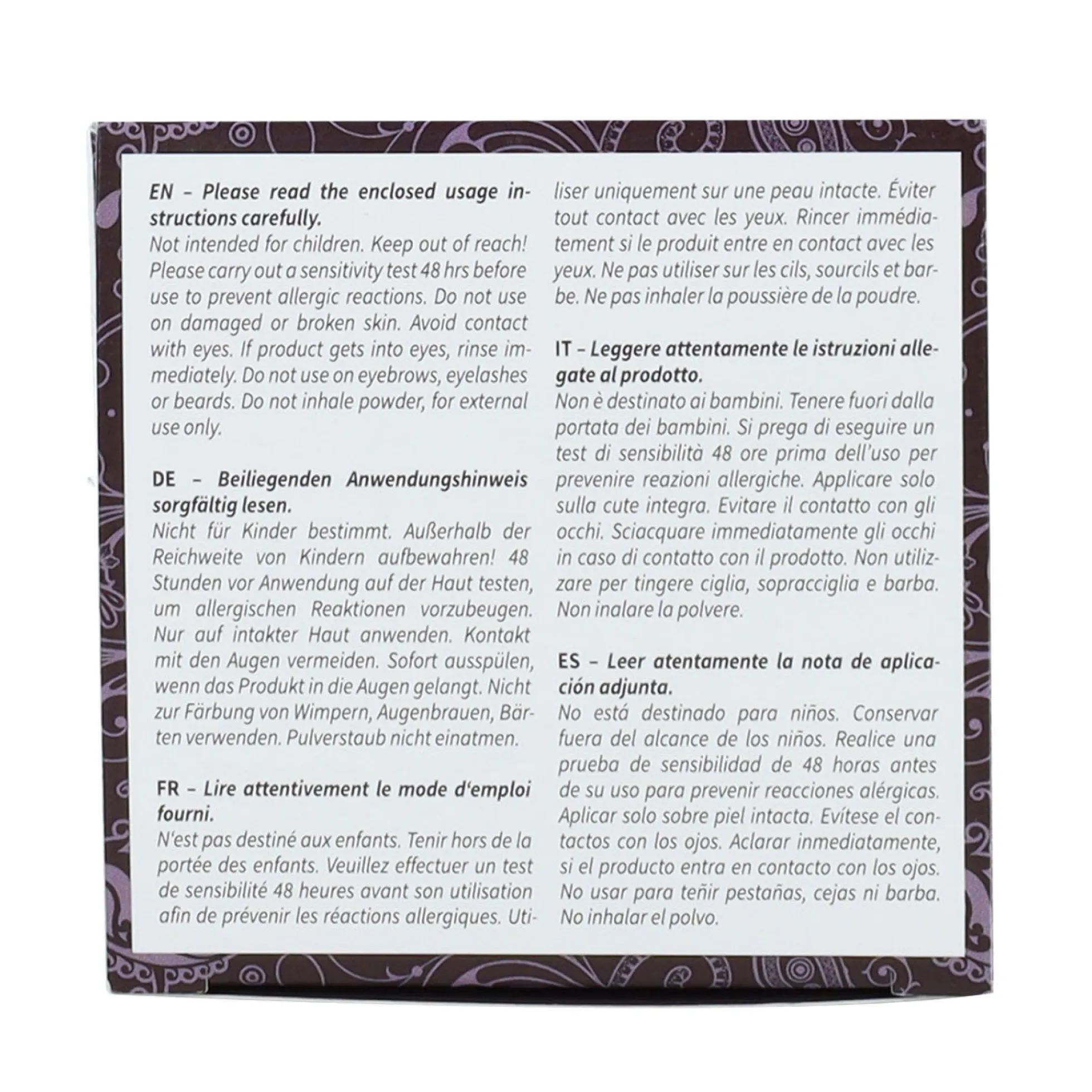 Tinte natural castaño oscuro Khadi 100 g