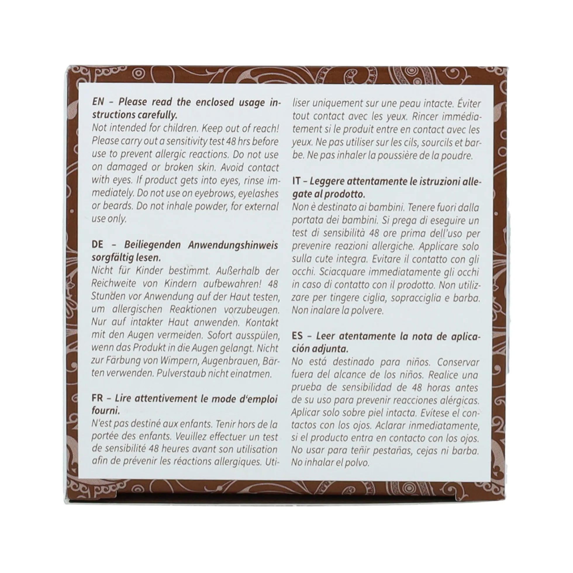Tinte natural color castaño medio Khadi 100 g