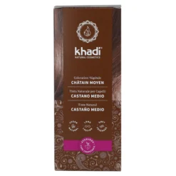 Tinte natural color castaño medio Khadi 100 g