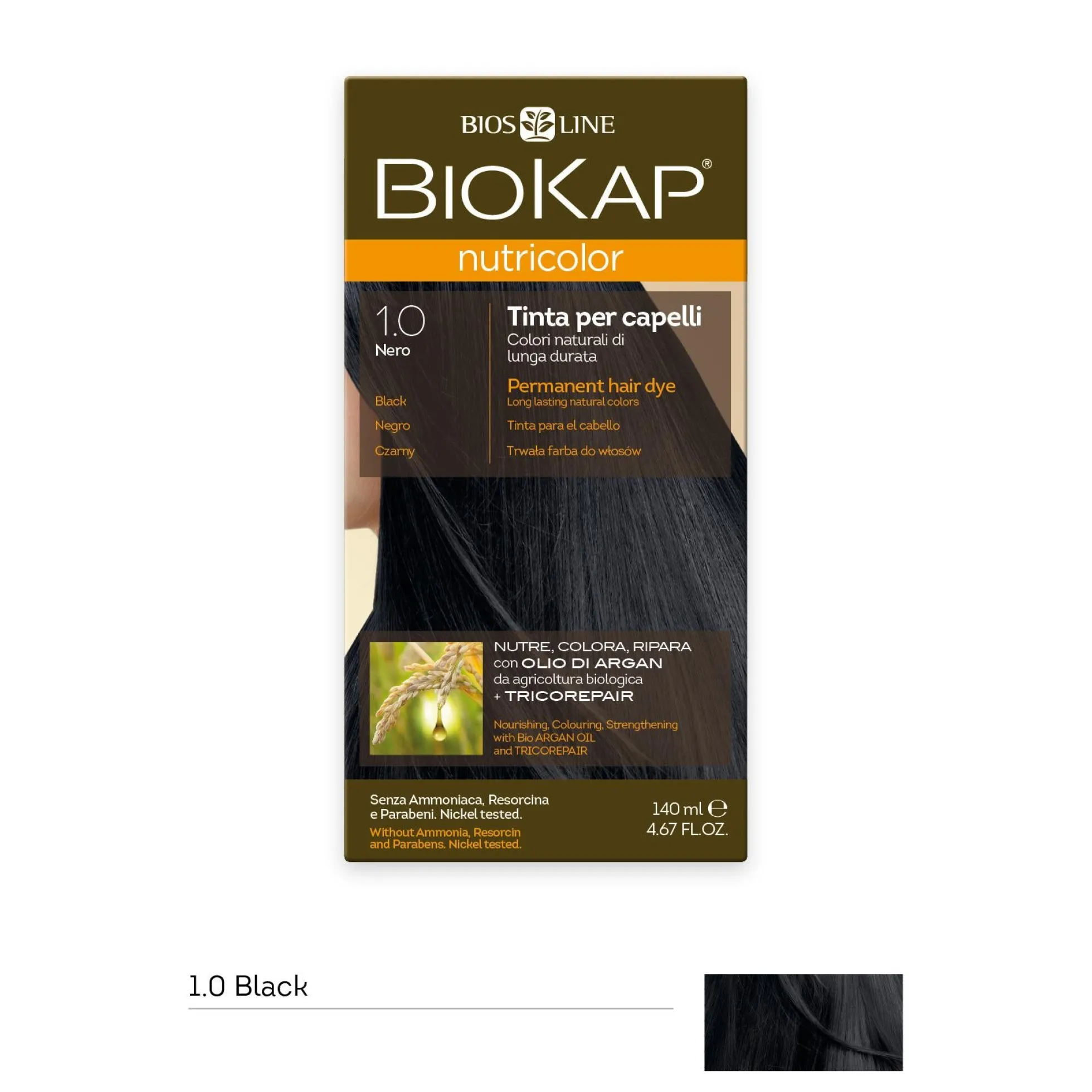 Tinte Negro Dye 1.0 Biokap 140 ml