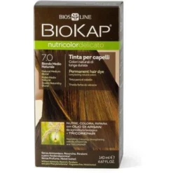 Tinte Rubio Medio Natural Delicato Dye 7.00 Biokap 140 ml