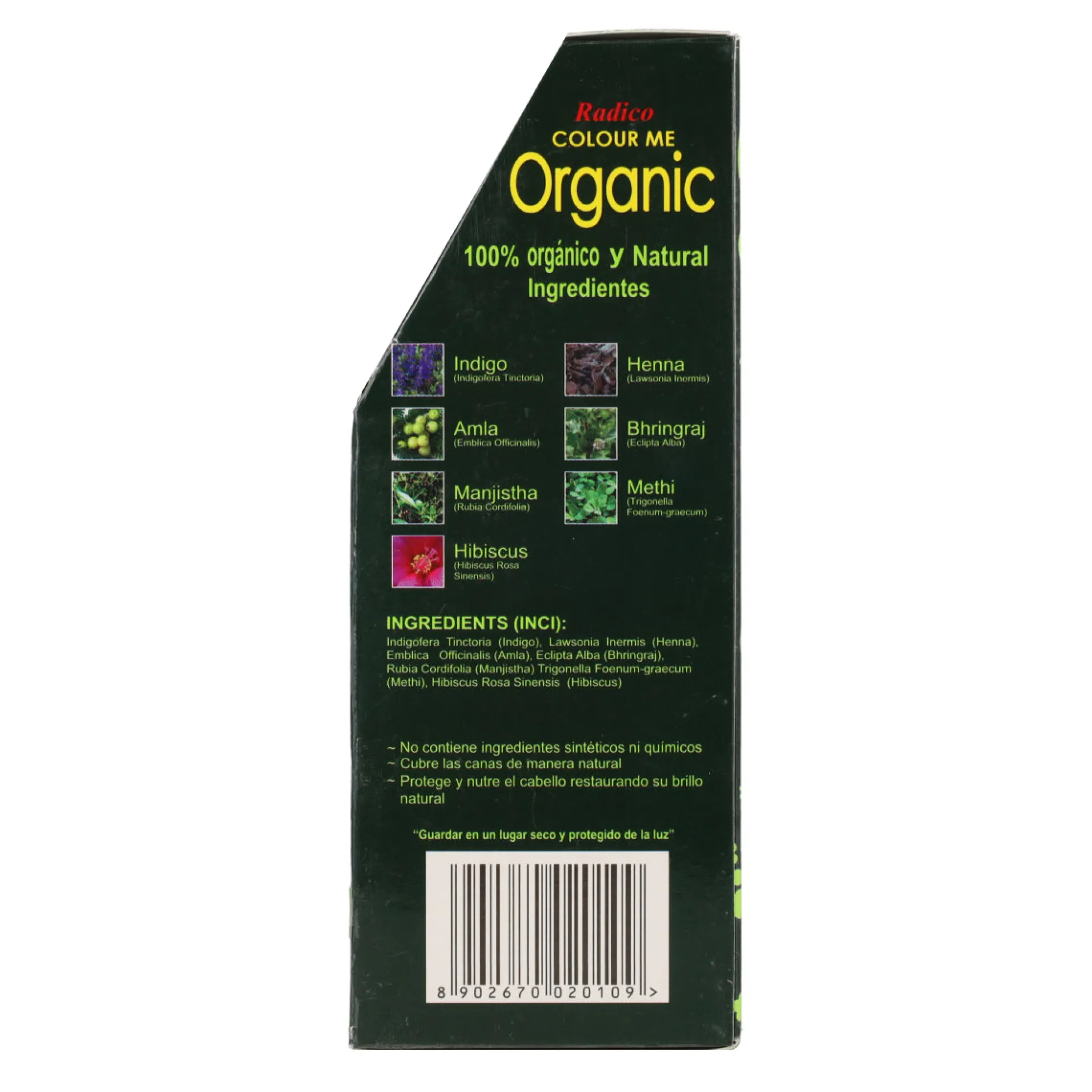Tinte vegetal castaño oscuro Radico 100 g