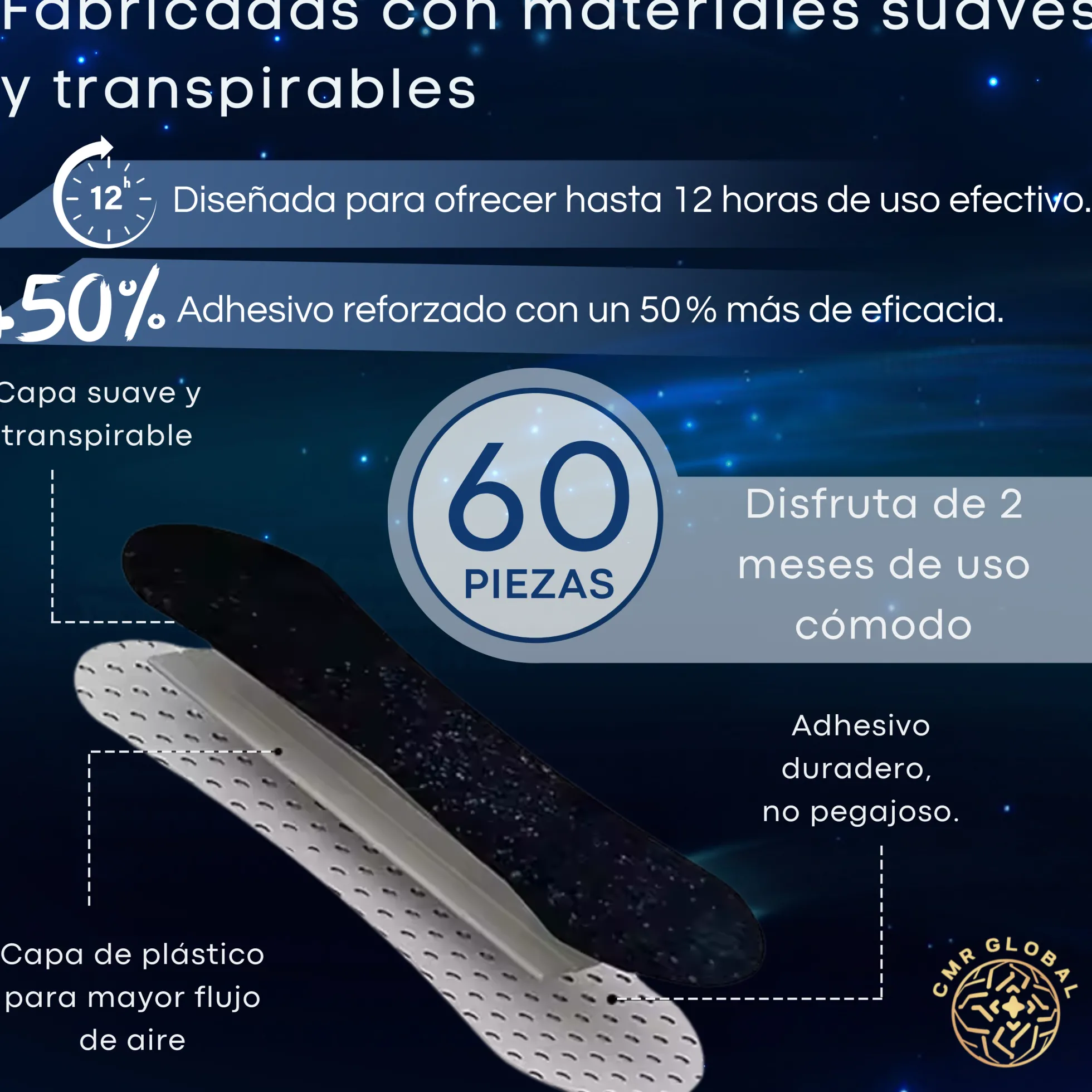 Tiras Nasales PRO Premium CMR Global 60 uds