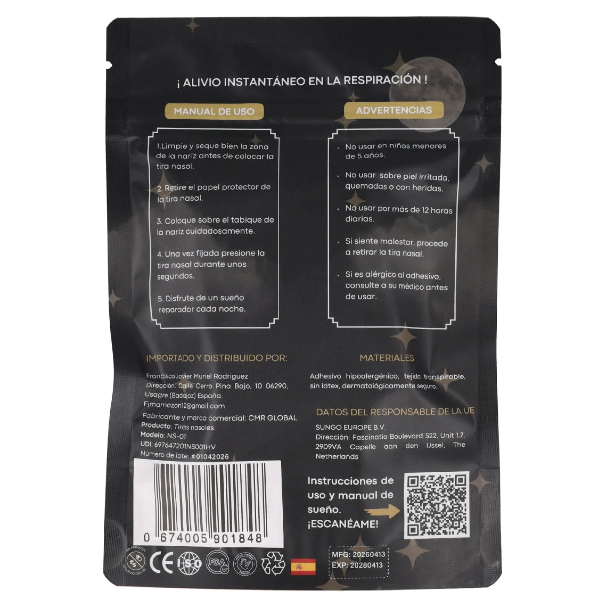 Tiras Nasales PRO Premium CMR Global 60 uds