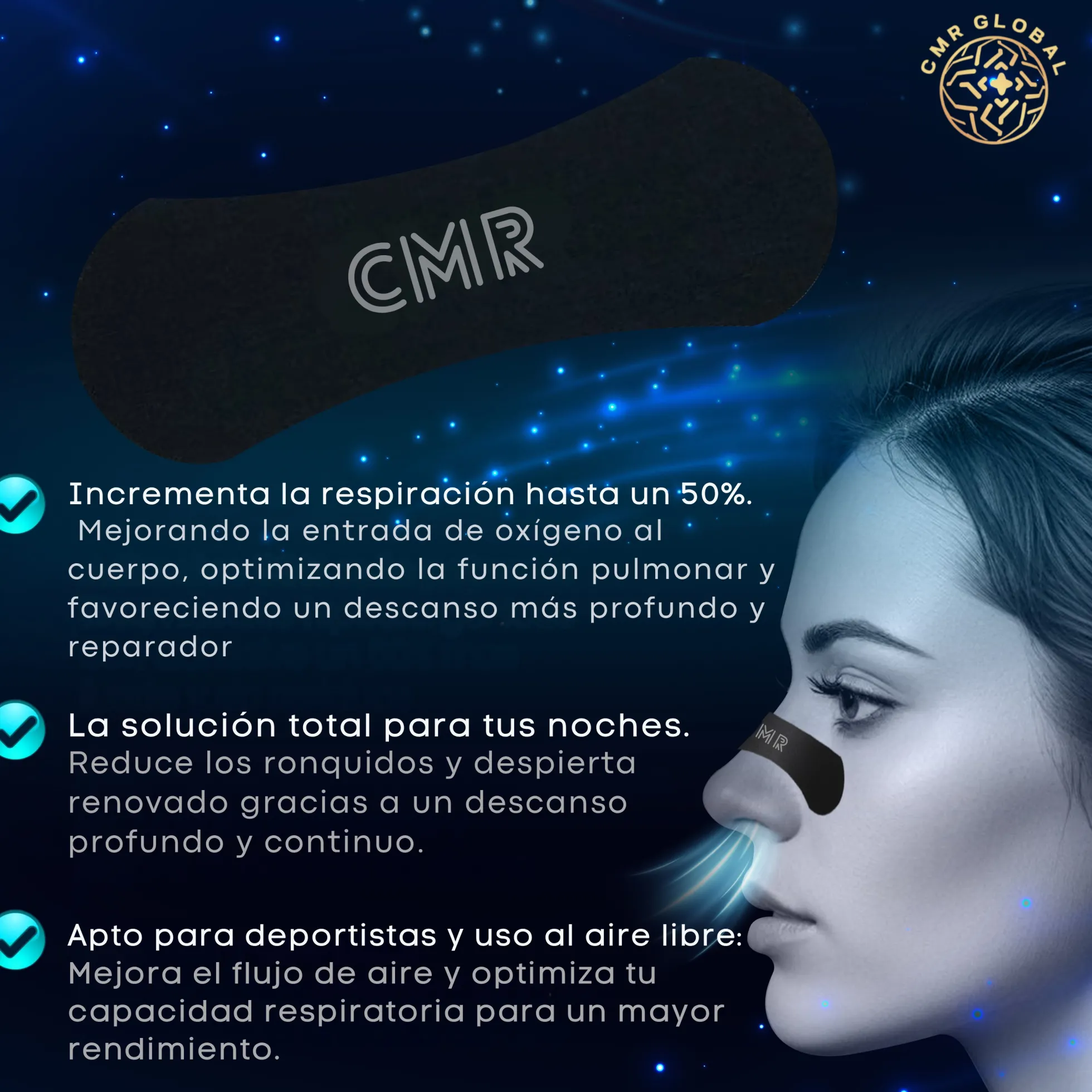 Tiras Nasales PRO Premium CMR Global 60 uds