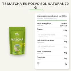 Té Matcha en polvo Sol Natural 70 g