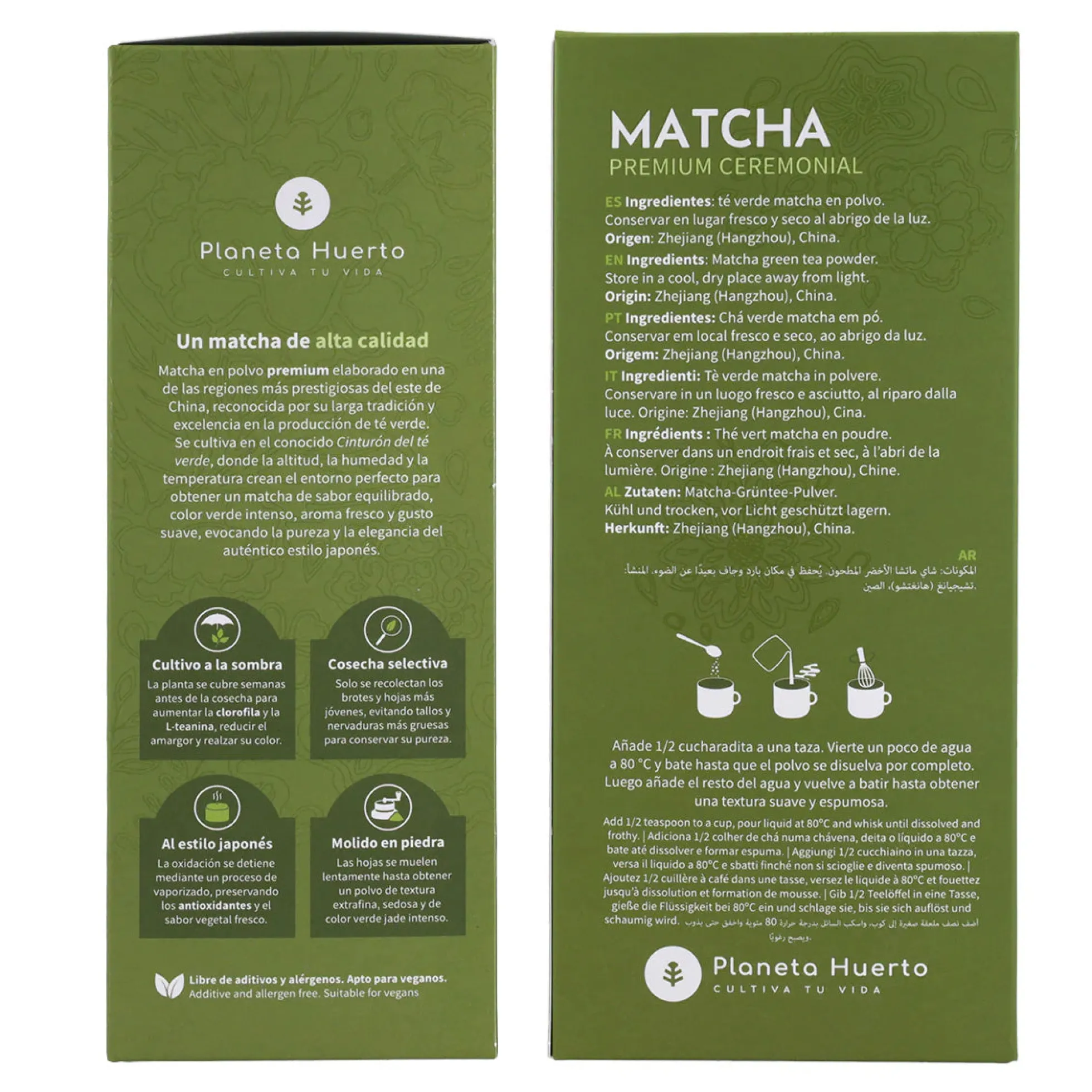Té Matcha Grado Ceremonial Premium Planeta Huerto 200 g